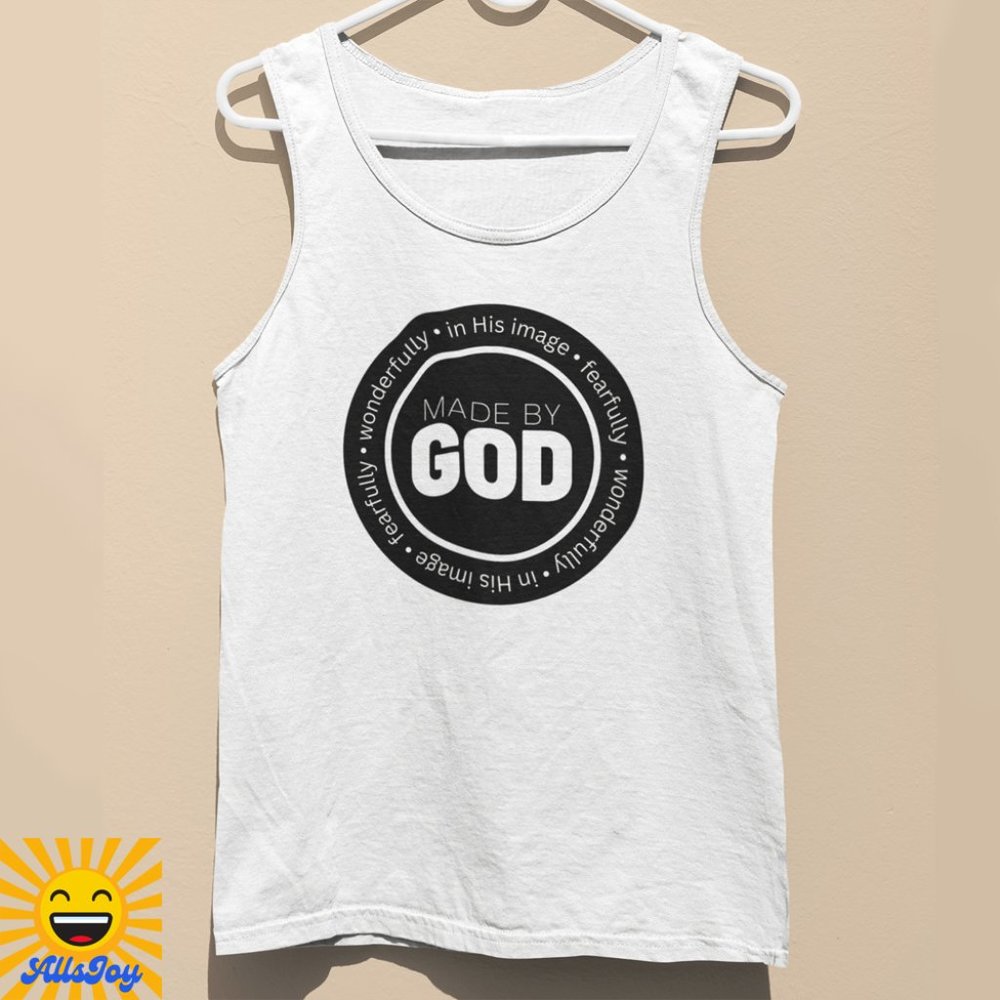 MADE BY GOD White Tank Top Shirt